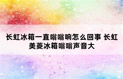 长虹冰箱一直嗡嗡响怎么回事 长虹美菱冰箱嗡嗡声音大